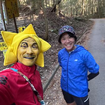 スタート直後にラン仲間さんにバッタリ♡