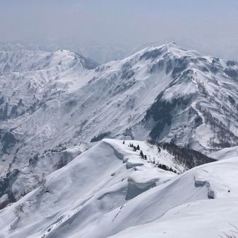 笈ヶ岳への稜線✨✨