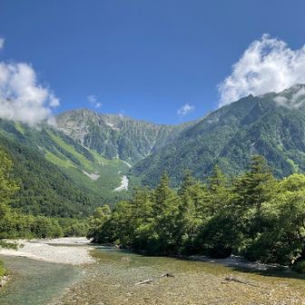 河童橋からの穂高連峰
