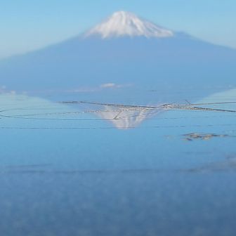 角度を変えると逆さ富士に✨
富嶽三十六景のフィナーレに逆さ富士まで見れて最高だ♪