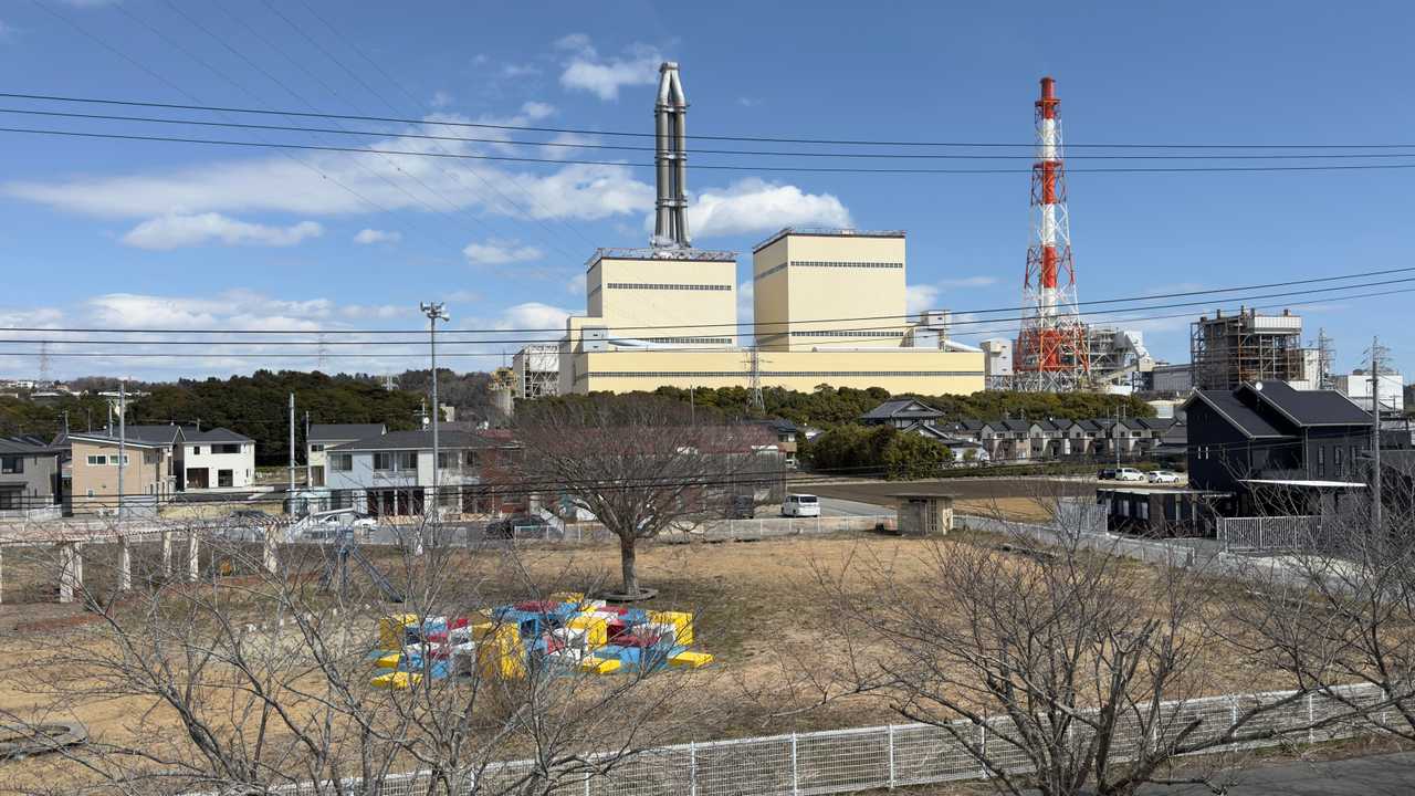 勿来火力発電所近くの公園