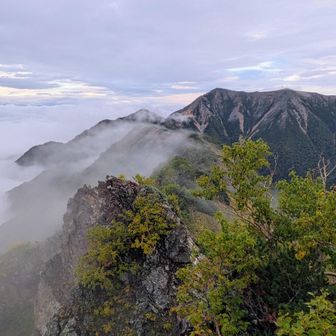 赤岩岳登頂🙌
大天井岳と雲の感じがイイ(≧∇≦)b
