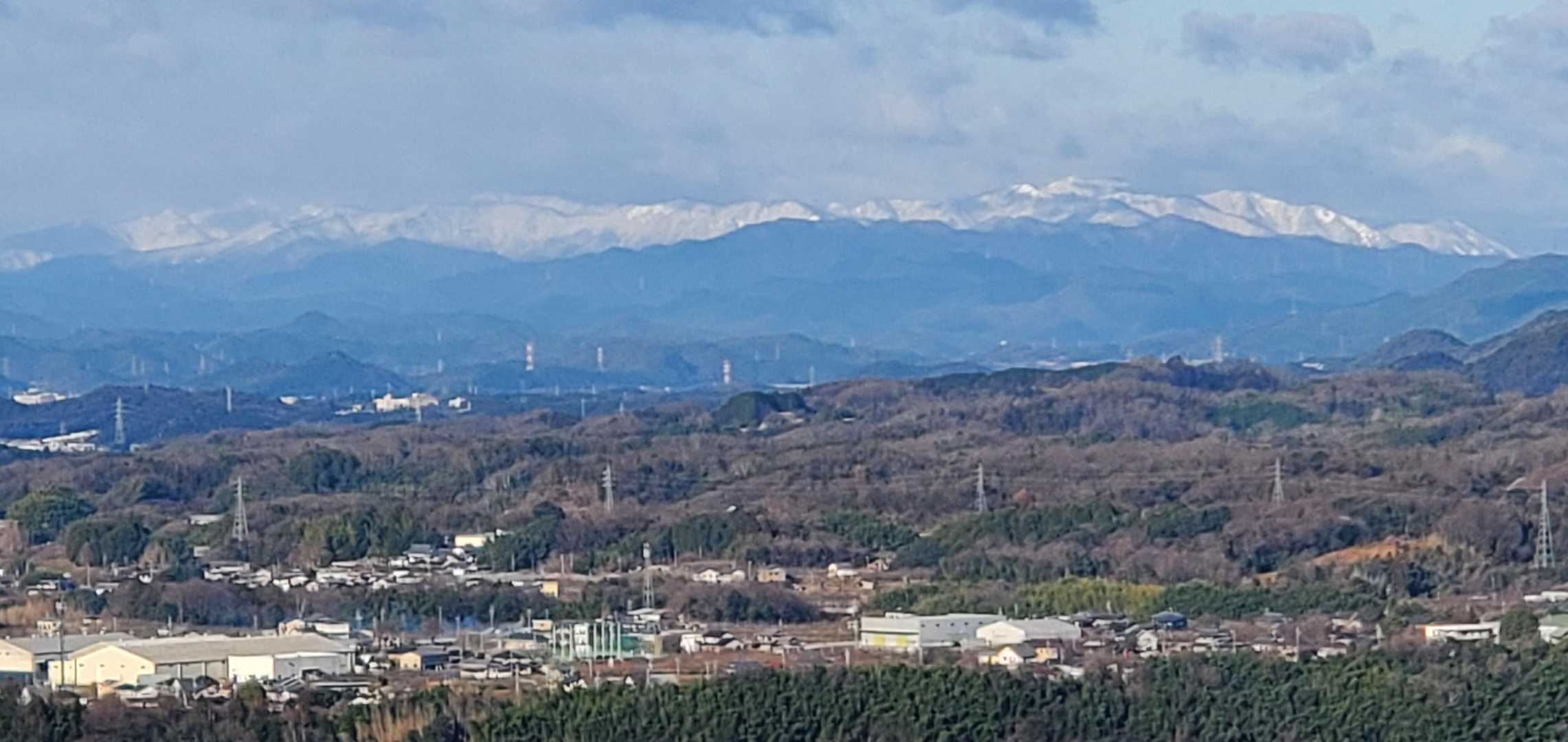 雪山が見える～