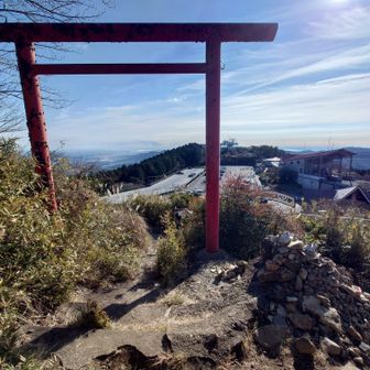 鳥居と霞ヶ浦（笑）