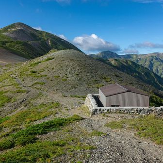 避難小屋着いた