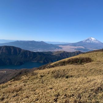 駒ヶ岳ロープウェイ乗り場からの景色
富士山、愛鷹山塊、芦ノ湖🩵