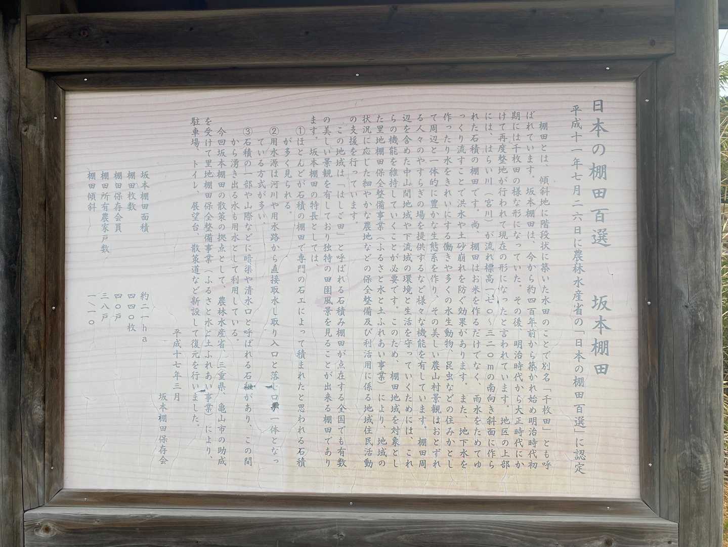 坂本棚田バス停-徒歩参道入口-野登山 周回コースの写真