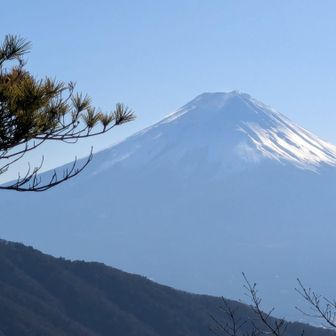 清八山からの富士山、
光の当たり具合で、雪が黒く見えます。