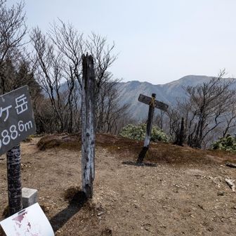 ここも山頂は独り占め。向こうに竜ケ岳が見えます