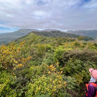 竜王山に向かいます。
これから歩く尾根、眺めも良く好きな尾根です。