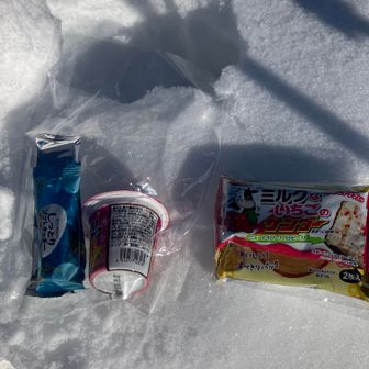 はなきさんとあーさんからもらったおやつ