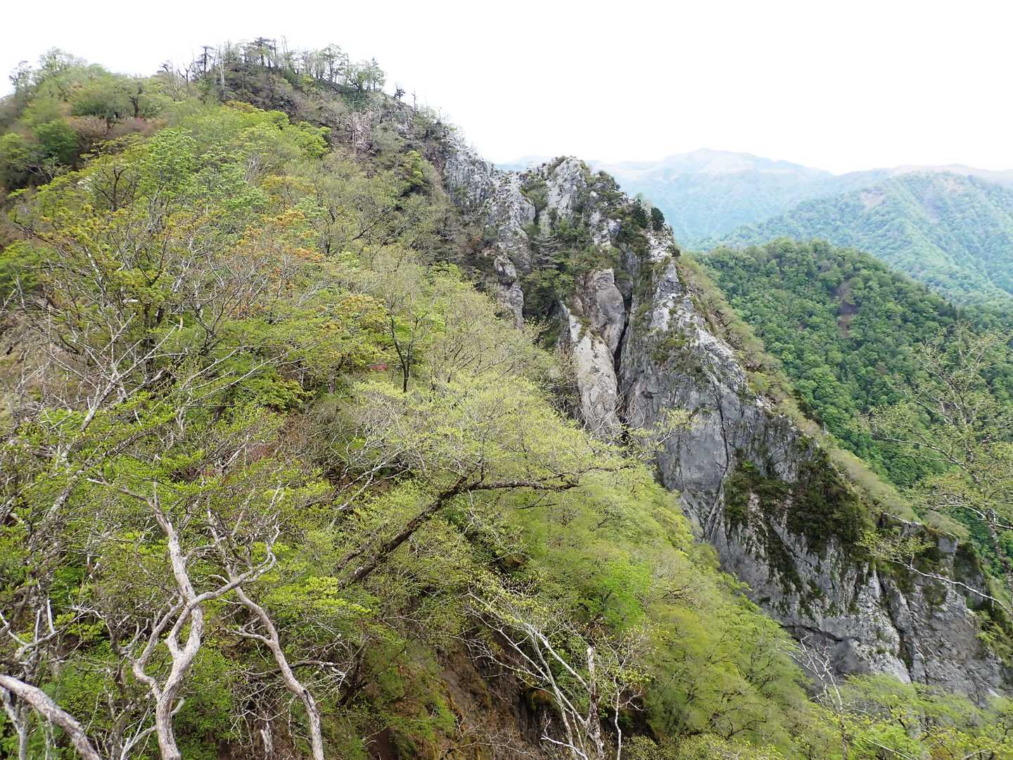 西峰と捨身ヶ嶽