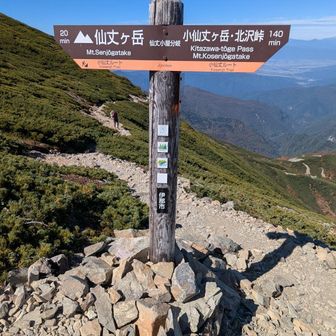 あと少しで仙丈ヶ岳