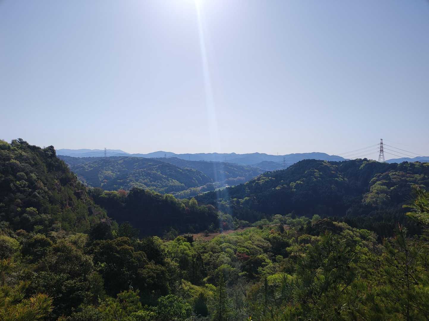 藤川駅-牛乗山登り口-牛乗山-山中城跡登り口-城山 周回コースの写真