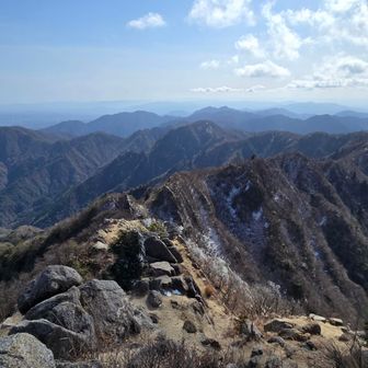 グルっと歩いてきた稜線