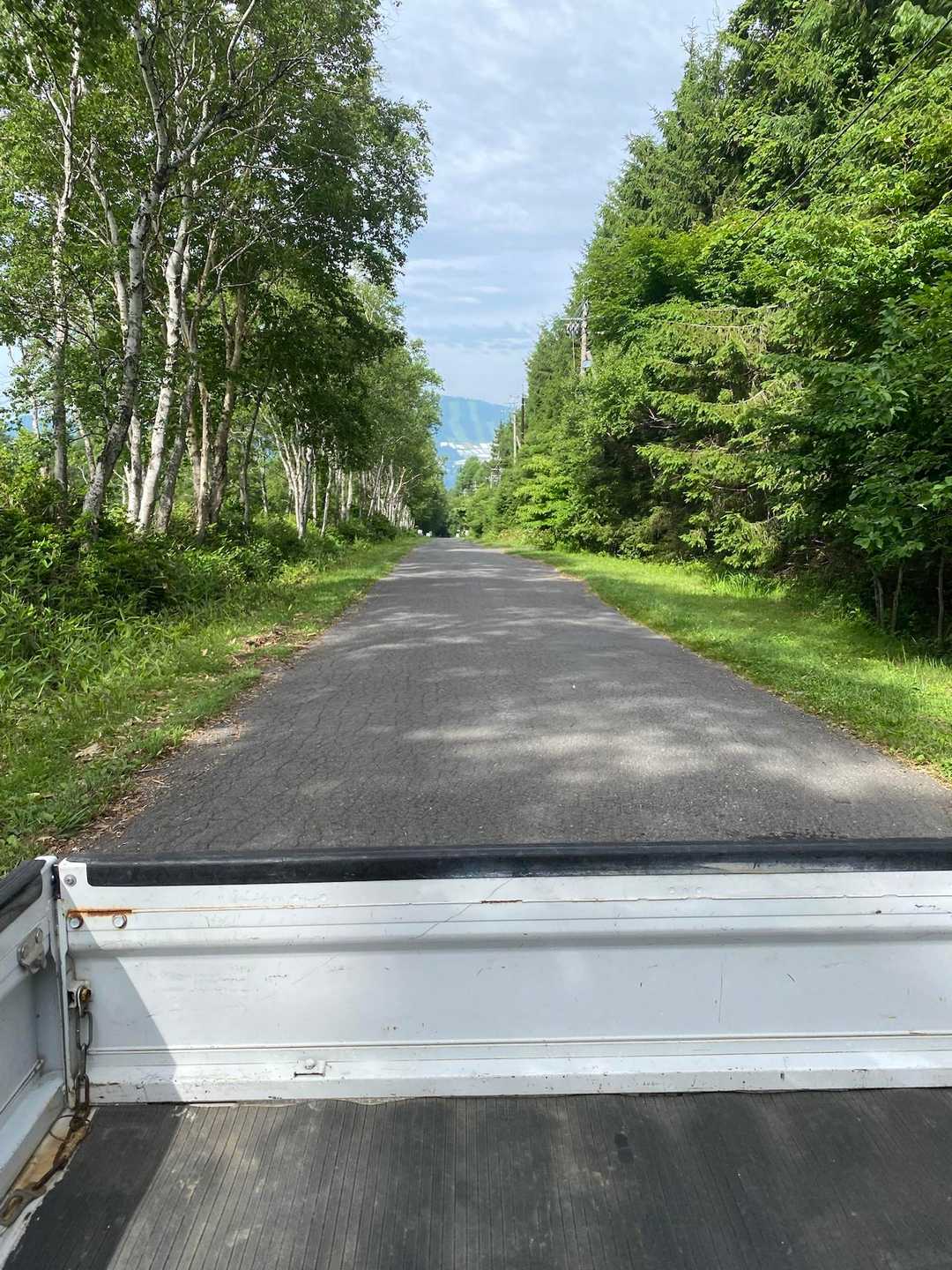 トラックの荷台に乗せてもらっております！