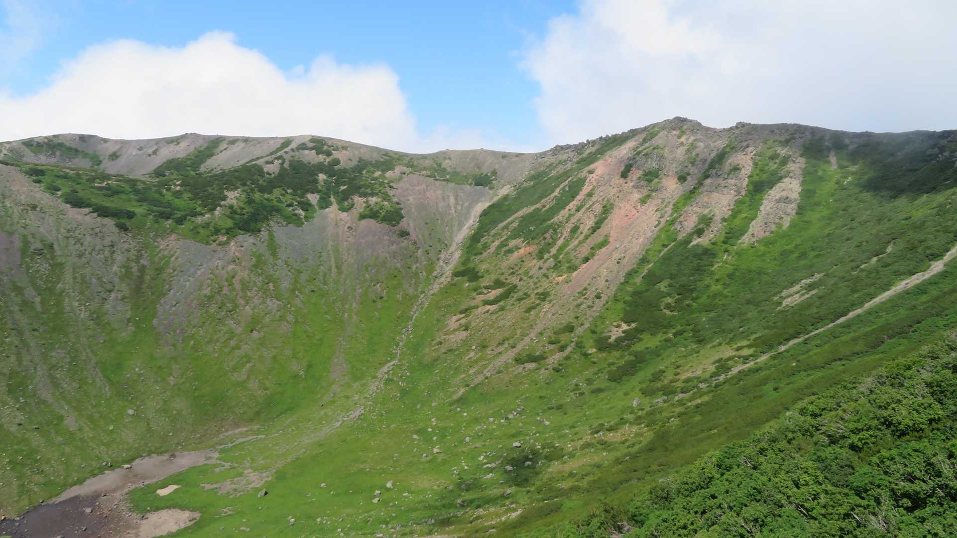 真狩下山口付近からの父釜