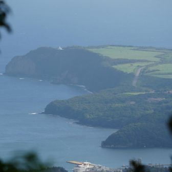 西郷岬が見える