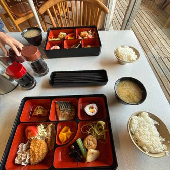 晩御飯、高山病で頭うすら痛いけど、味噌汁おかわりしました。
少し頭痛いの治ったかも😓