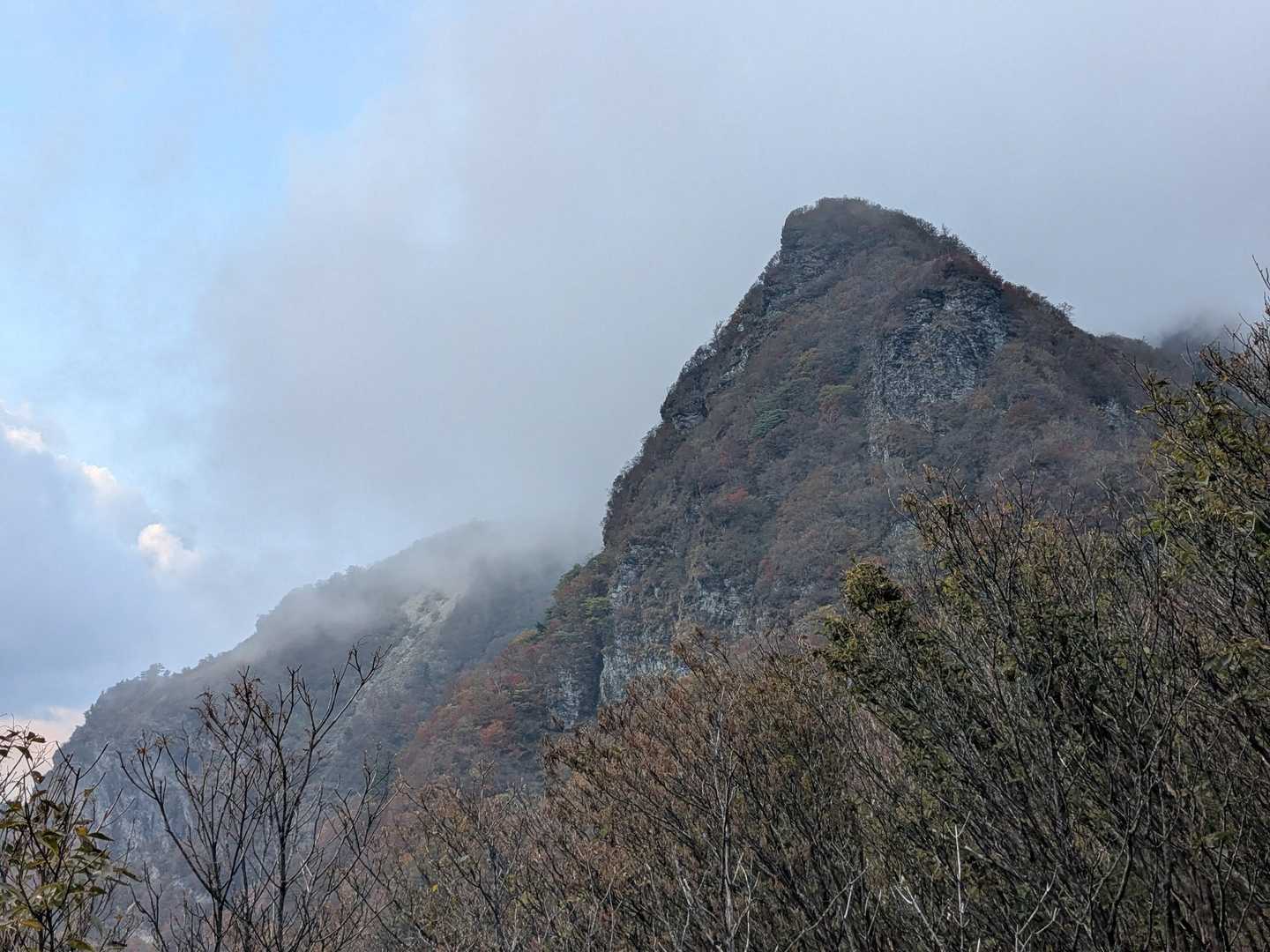 旧寒風山トンネル南口-桑瀬峠-寒風山-笹ヶ峰 往復コースの写真