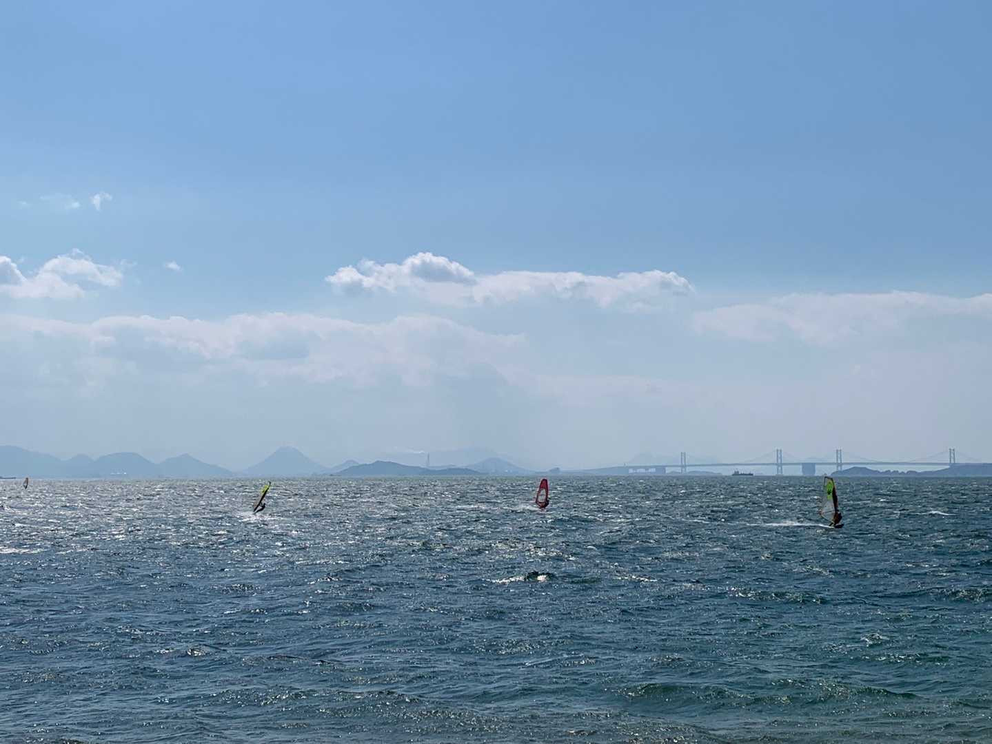 ウインドサーフィンもスピード出し過ぎ〜😅かっこいいなぁ〜😊