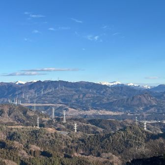 奥の雪被ってるのは、昨日の平標山から谷川岳までの山脈