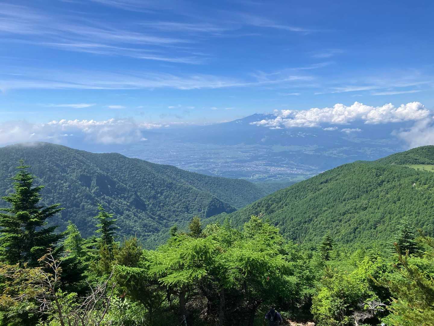 篭ノ登山-池ノ平湿原入口-雷の丘-雲上の丘-見晴岳-三方ヶ 縦走コースの写真