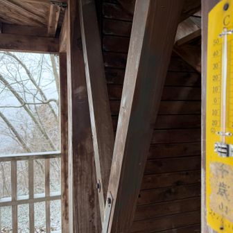 気温は比較的高めなのでそろそろ雪が雨になってくるかと予測、びちゃびちゃになる前に急ぐ