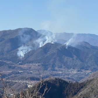 扇山の山火事の煙が見えてきた…
自衛隊のヘリが随分と飛んでるなーとは思ってたのだけど、まだ鎮火出来てなかったんですね