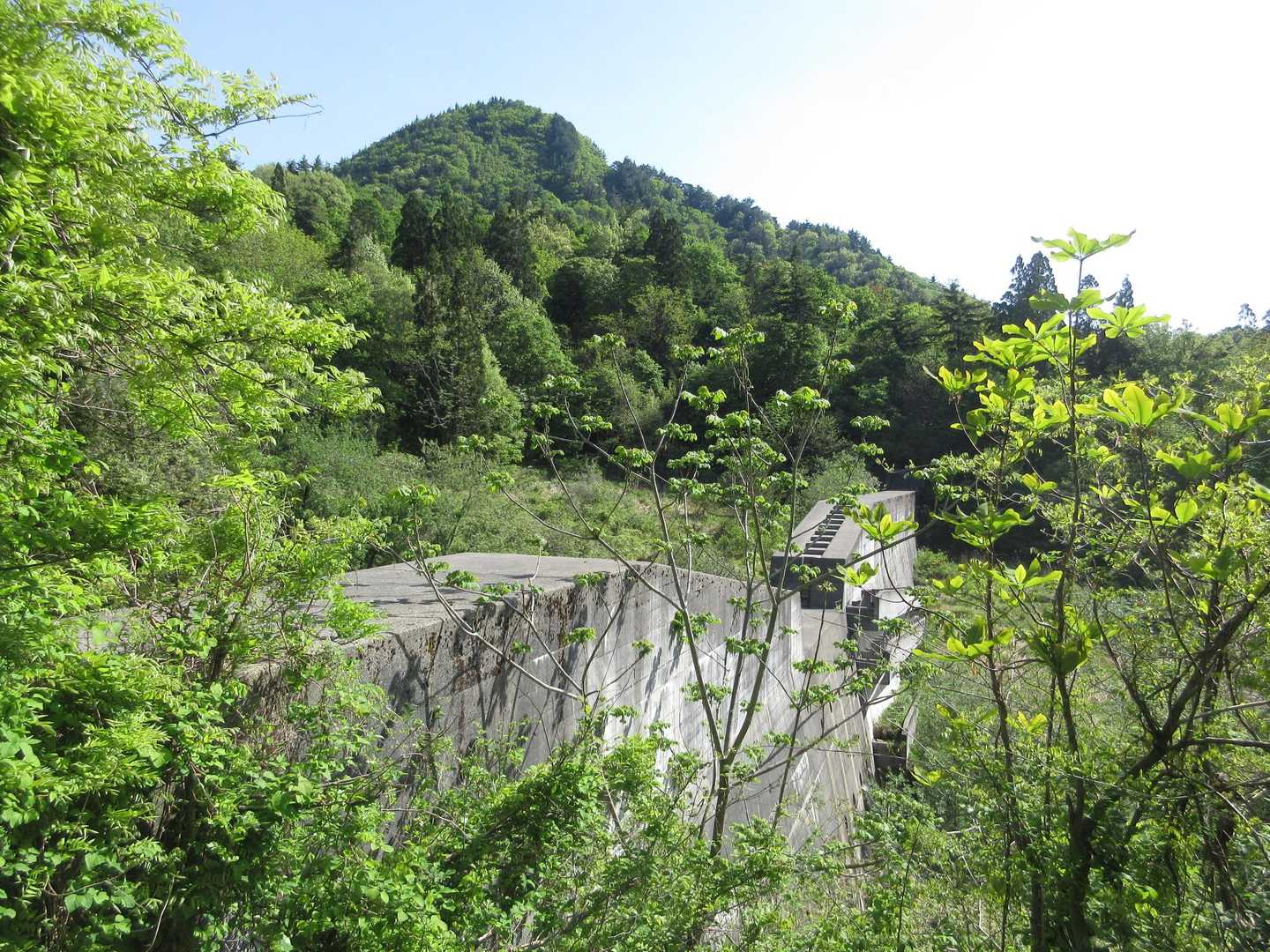 
砂防ダムから見えるのは権現山664ｍ