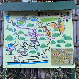 八菅山いこいの森案内板。ちょこっと歩きたい時にまた来ます。