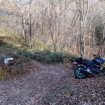 ①時短のため今回は中山峠脇に登山口から攻略。道なりに別荘地を抜け北東に下った麓付近から林道でゆったり登るコースも有り。
峠の脇(写真外)には申し訳程度には路側帯があり2〜3台なら駐車可能かと🚙