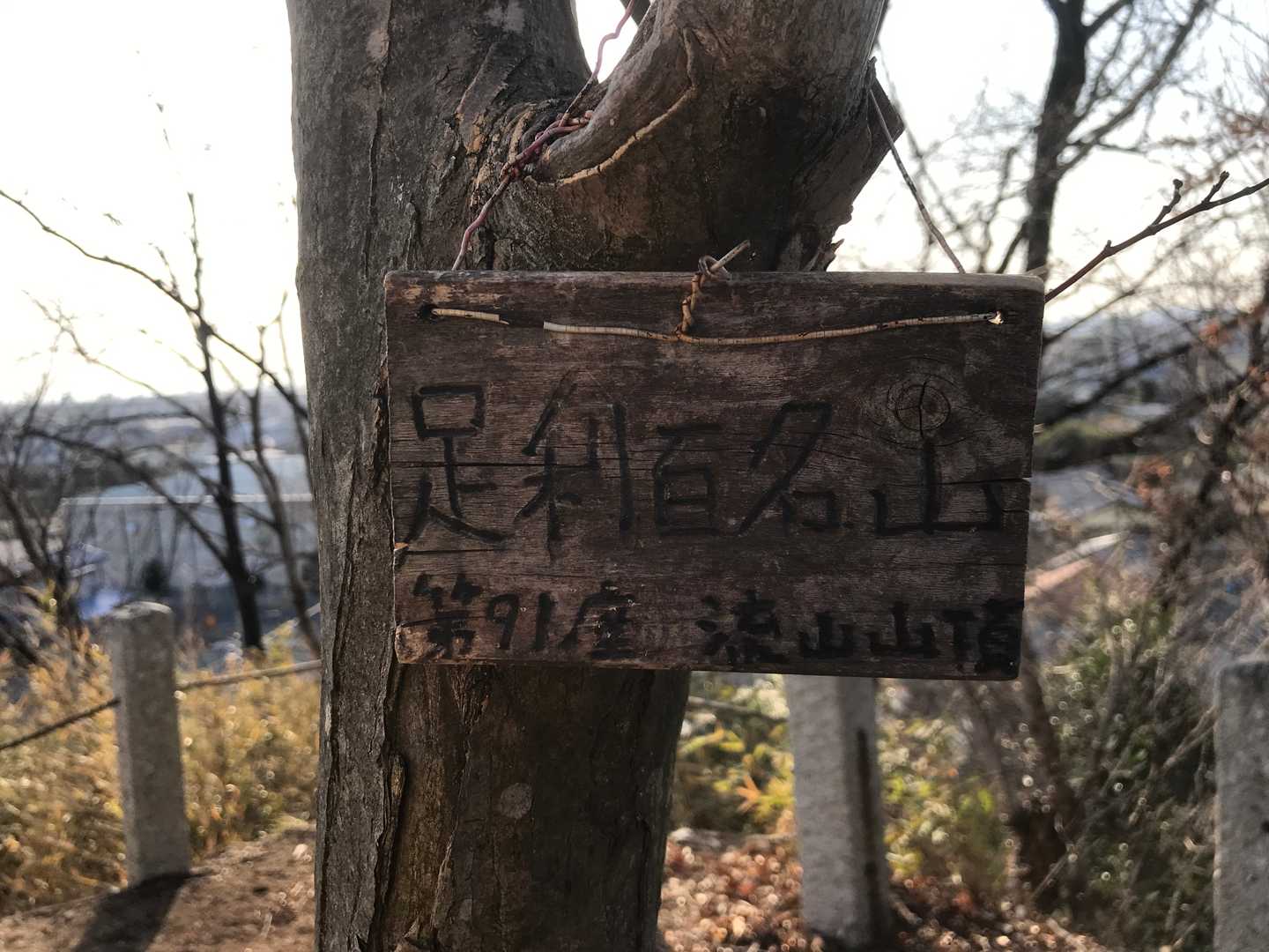 この日九座目の足利百名山 第91座 流山 山名版Ｇｅｔ！
流山からはアス道で