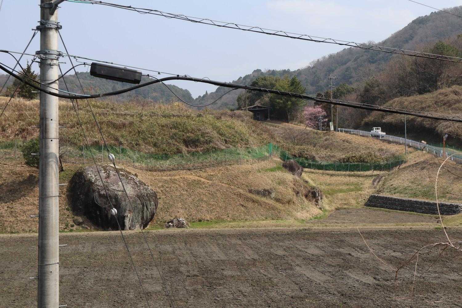 田んぼの脇にでっかい岩🪨
違和感ある景色😯