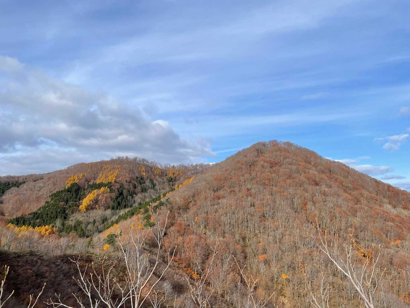 南ルートから振り返って見る高田沢山