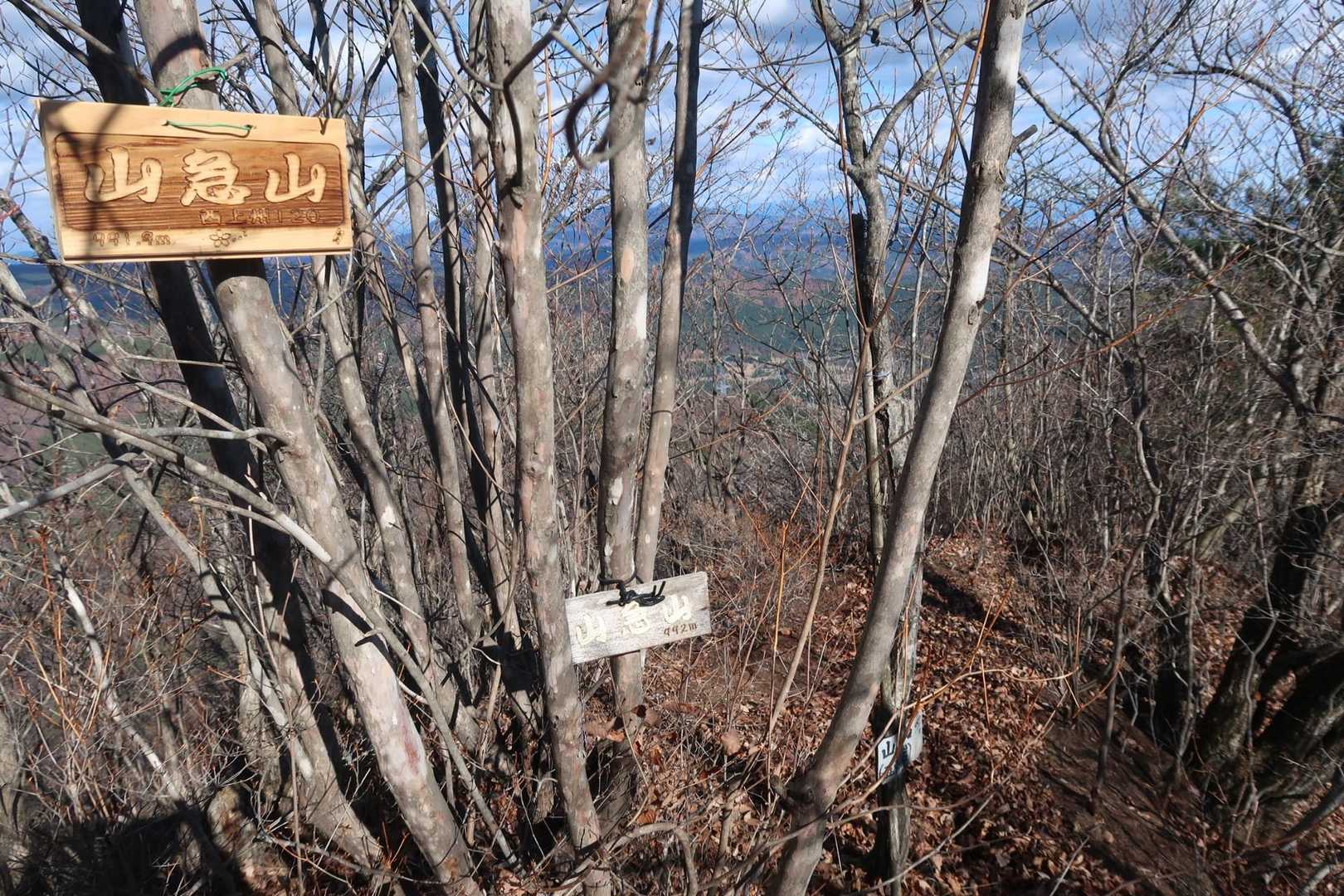 山頂
標識が3個見えてます