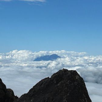 昨日登った岩手山が見える！