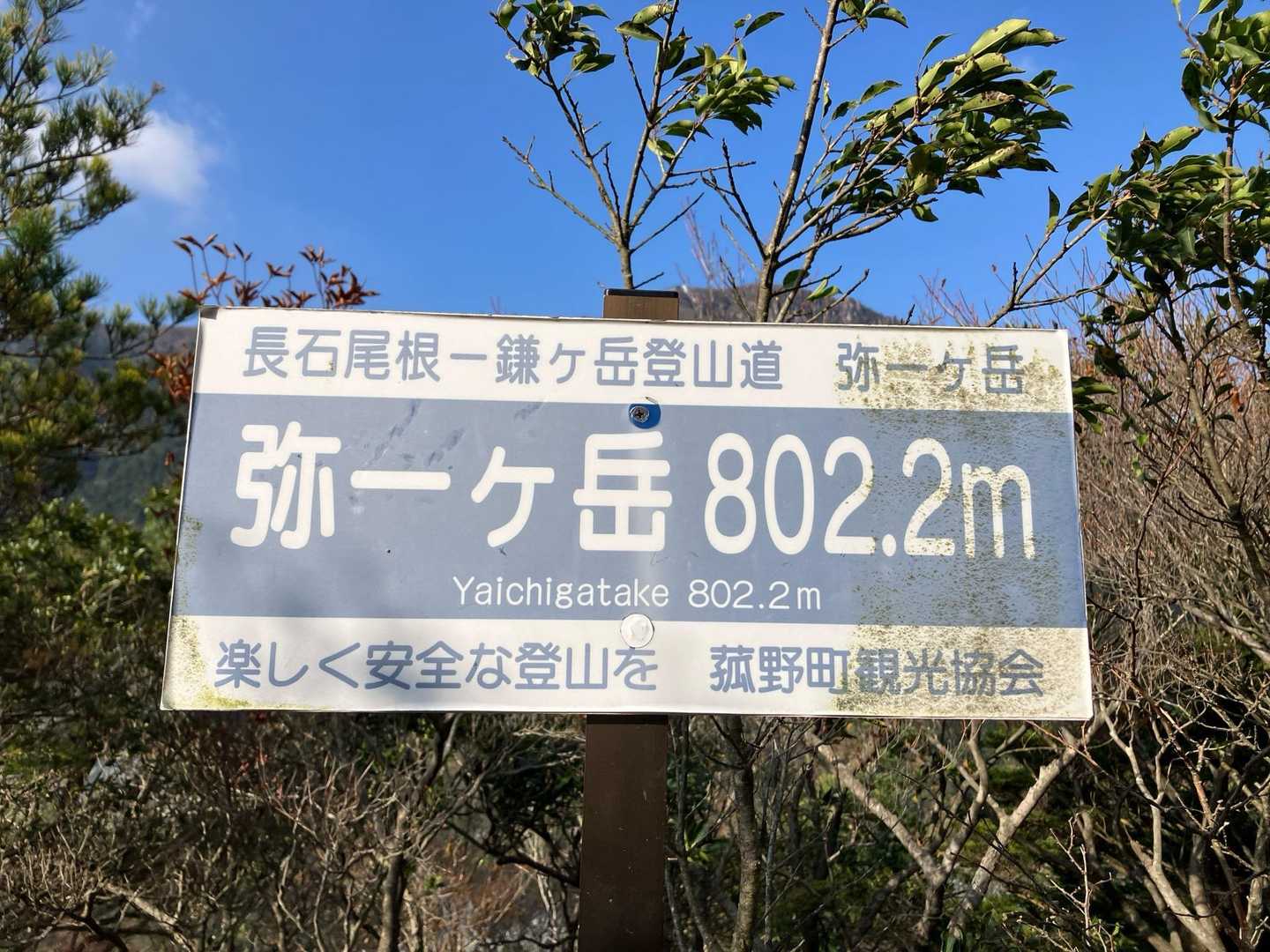 弥一ヶ岳のピークゲット。
