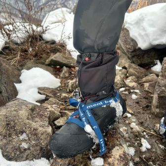 冬の標準装備。
モンベルの冬ブーツ。
腐れ雪だと染みてベチャベチャになった😆