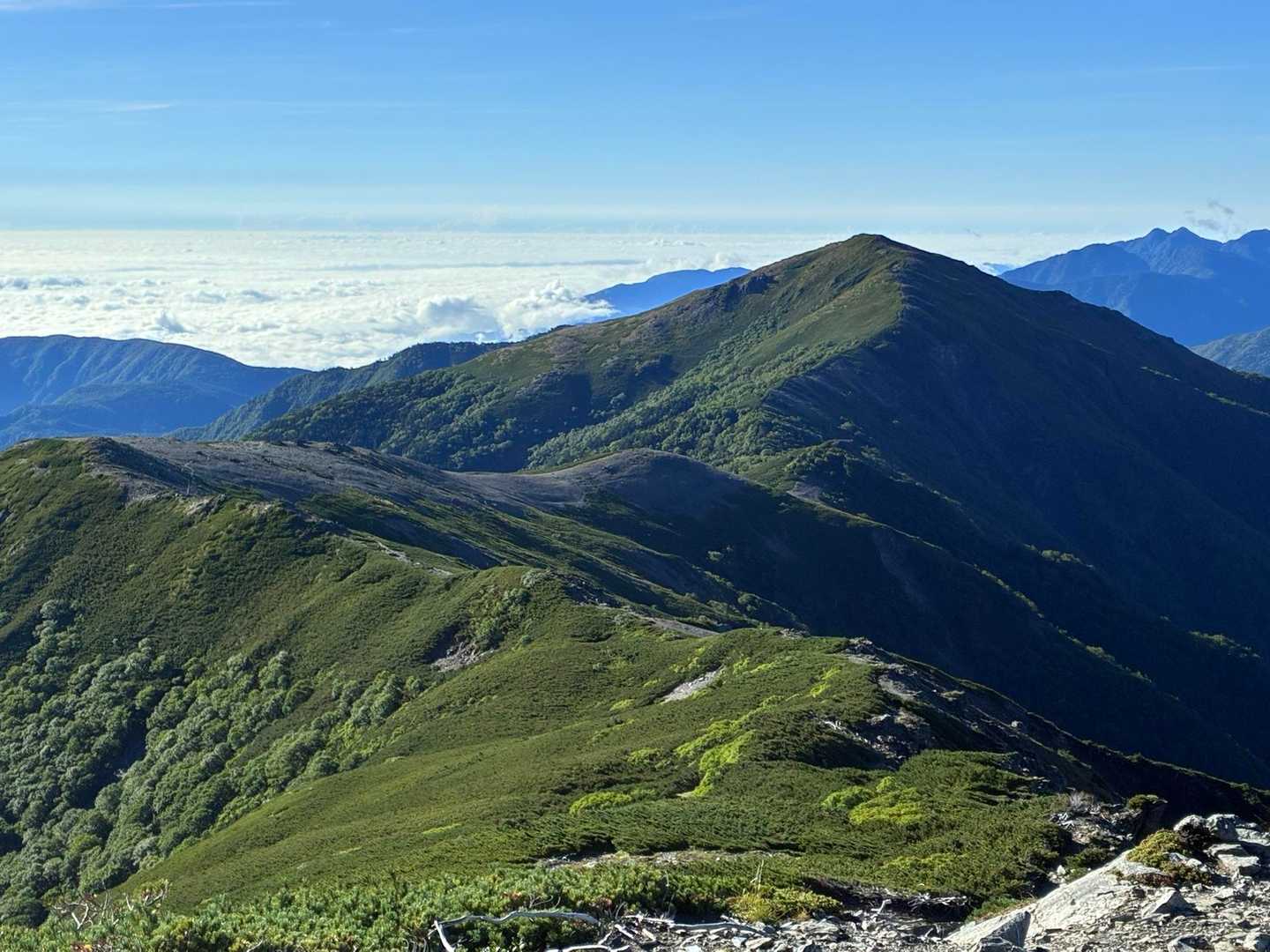 越路バス停-鳥倉登山口-三伏峠-三伏山-本谷山-塩見岳-塩 往復コースの写真