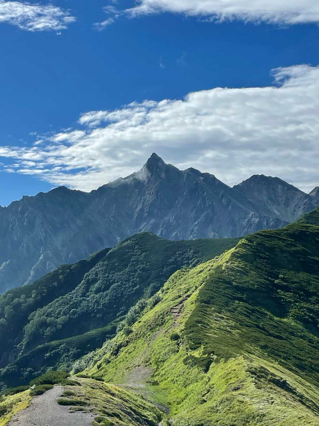 樅沢岳-硫黄乗越-左俣岳-千丈沢乗越 縦走コースの写真