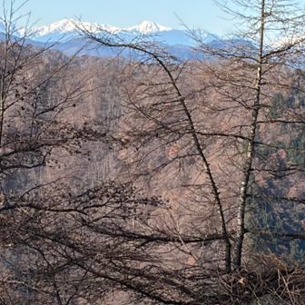 六ツ石山山頂から北岳と間ノ岳