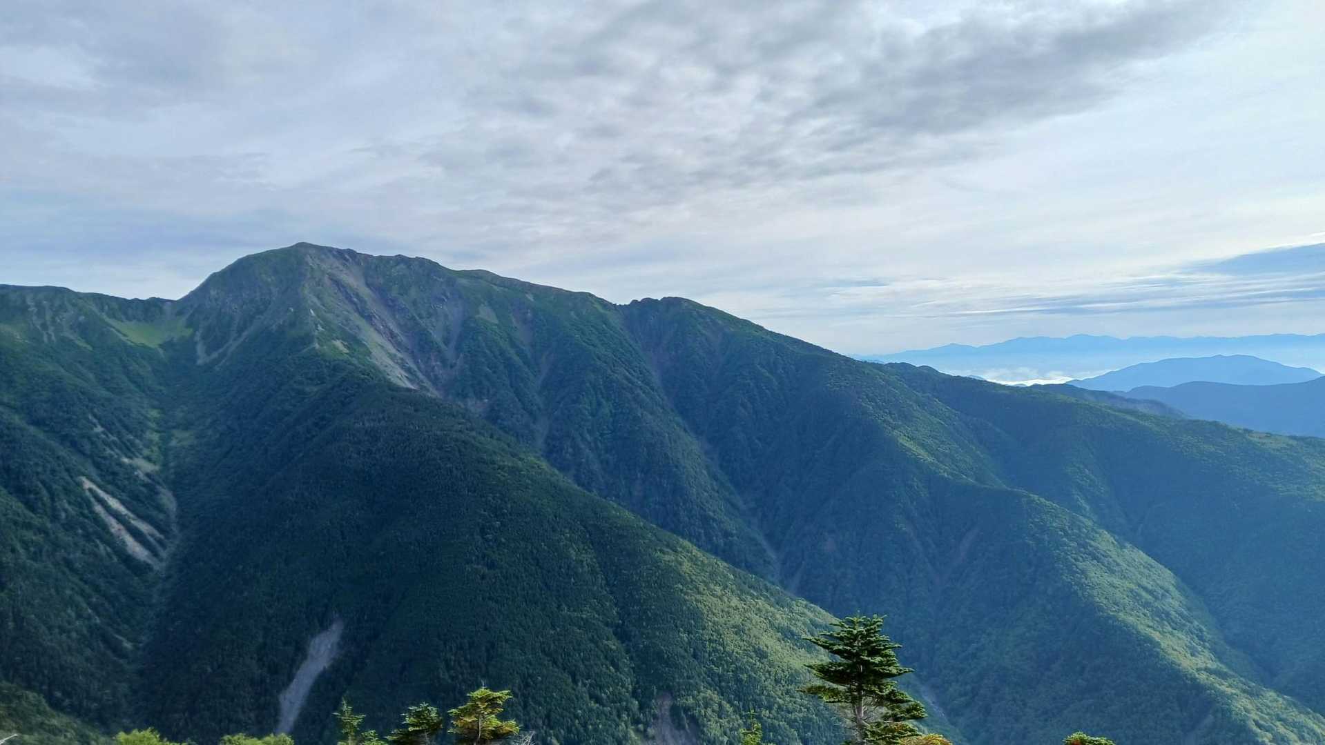 聖岳登山口-小聖岳-聖岳-兎岳-小兎岳-中盛丸山-百間平- 縦走コースの写真