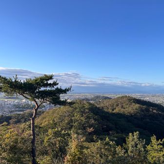両崖山への稜線で振り返る。見晴らしよし。