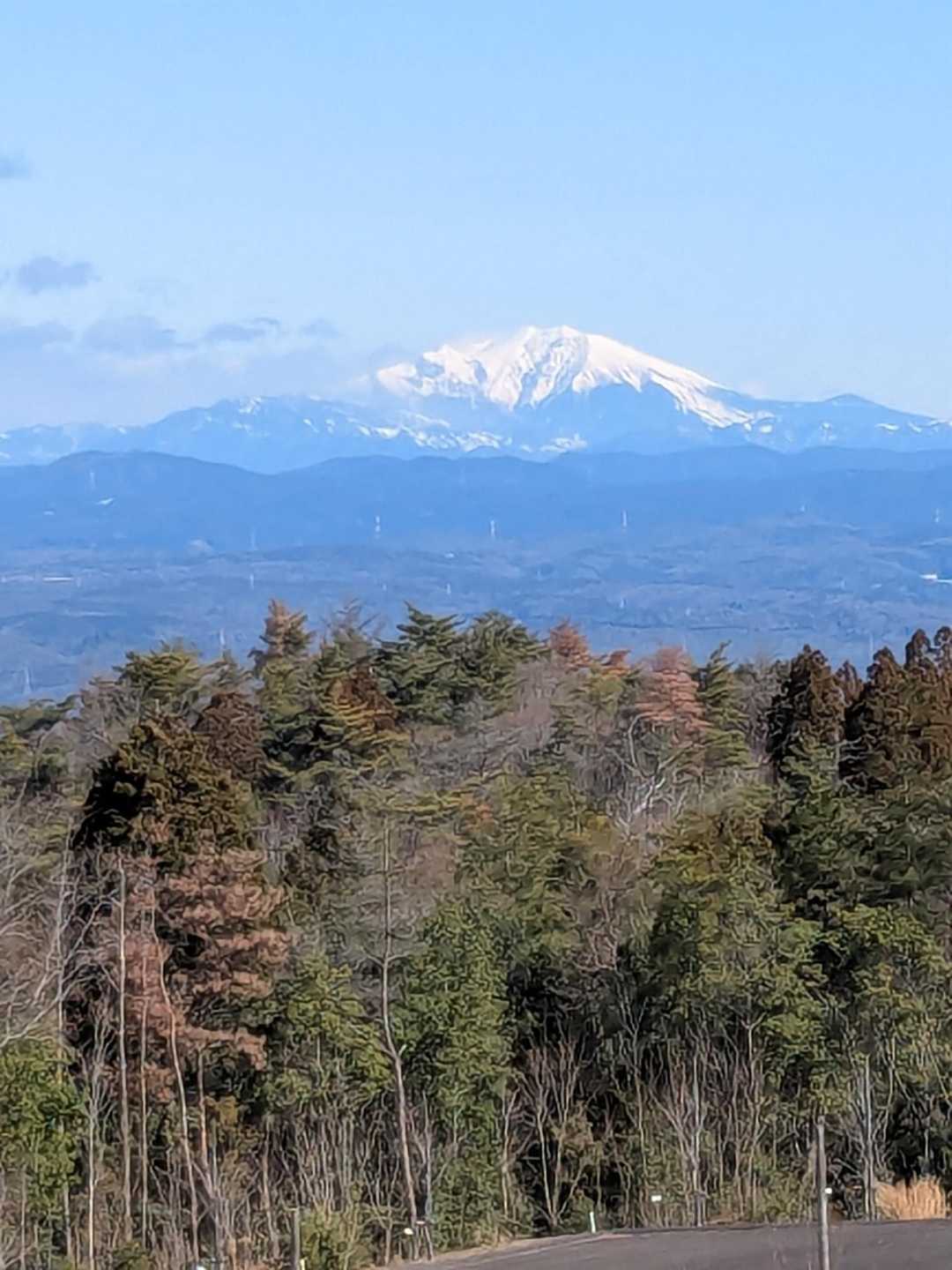 浅間神社へ向かう途中に御嶽山ドーン💕