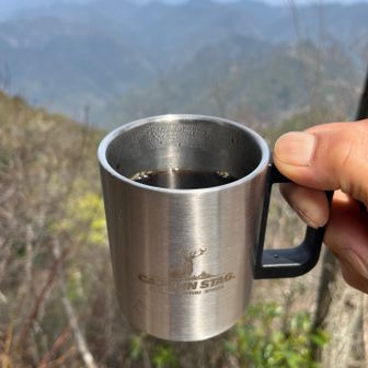 山頂でお約束のコーヒータイム☕️