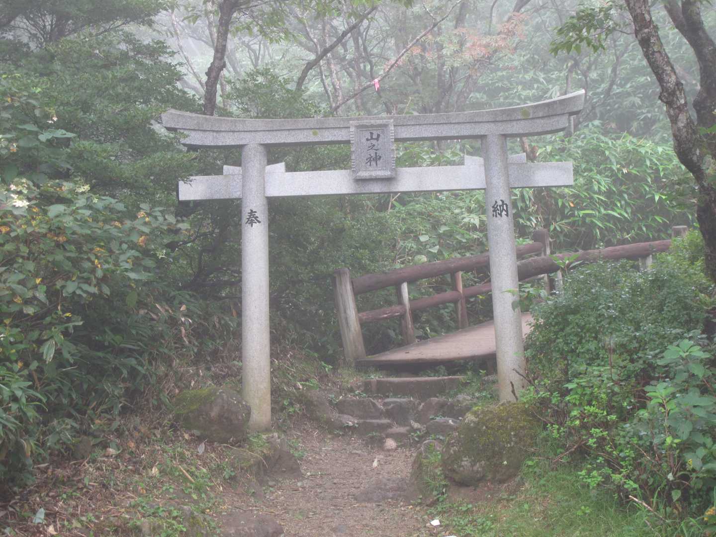 鳥居をくぐるということは
穢れを払う意。 
一揖(礼)して入山します。 
