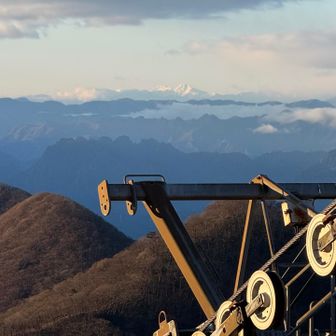 遠くには雪山も見える🏔️