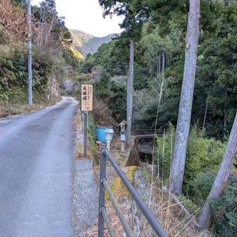 ここを下って橋を渡ります