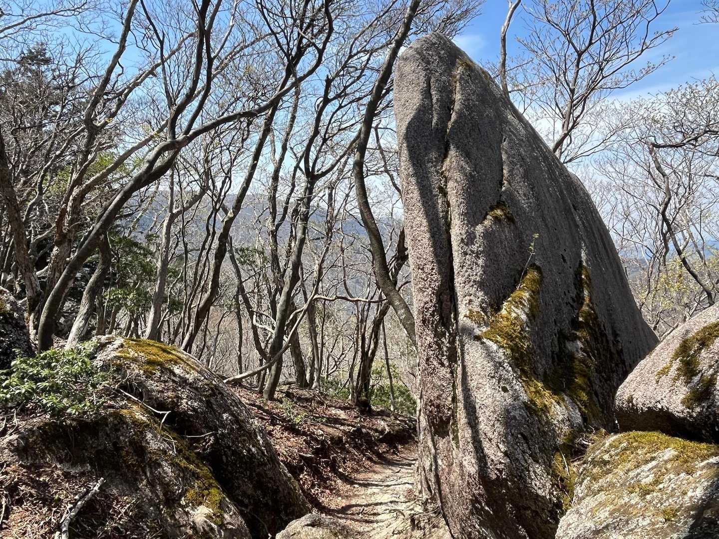 ここにも長ーい岩。

花崗岩　岩岩めぐり楽しみました。